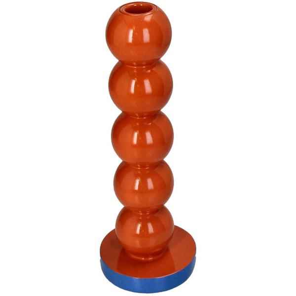 Image of Kerzenhalter Smiley – Polyresin – Orange – 9x9x26,5cm – Fröhlicher Deko – Kerzenständer – Für Innenbereiche – Verspieltes Design für Zuhause-3