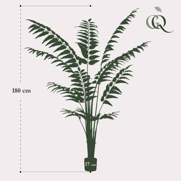 Image of Kunstpflanze Rumohra Adiantiformis ↕180cm – künstliche Grünpflanze für Wohnzimmer, Büro, Flur & pflegeleichte Deko-4