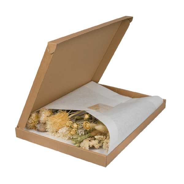 Image of Trockenblumen im Briefkasten – Natur – Getrockneter Blumenstrauß – Beige, Weiß & Rosa – langlebig & pflegefrei – Geschenkidee – 25-30cm-0