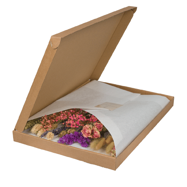 Image of Trockenblumen im Briefkasten Rosa – Eleganter getrockneter Blumenstrauß – Sanfte Weiß – , Beige – & Hellrosa – Töne – Pflegefreie Deko-0
