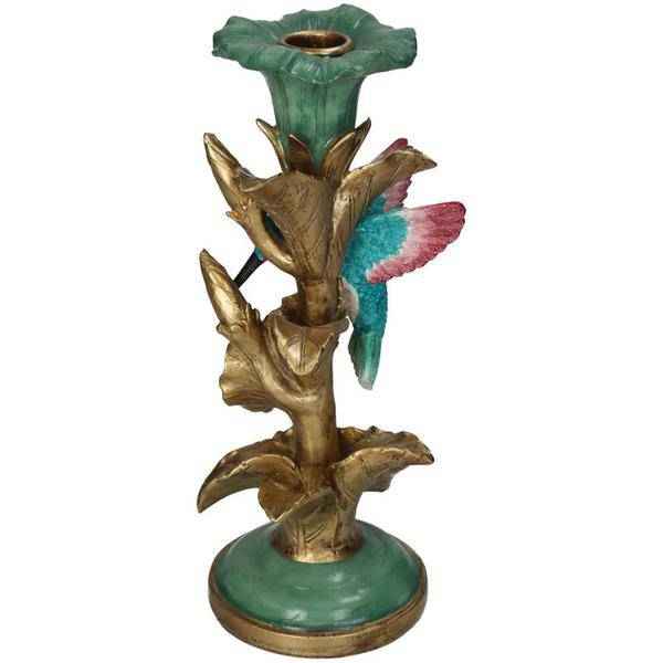 Image of Kerzenständer Kolibri – 26 cm – Detaillierter Kerzenhalter Vogel-Design – Bunte Tischdekoration-2
