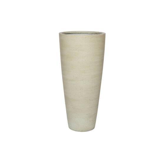 Image of Topf Dax Beige Washed – L – Hoher Pflanzkübel D37cm x H80cm – Zeitlos & modern – Für große Pflanzen – Indoor & Outdoor geeignet-0