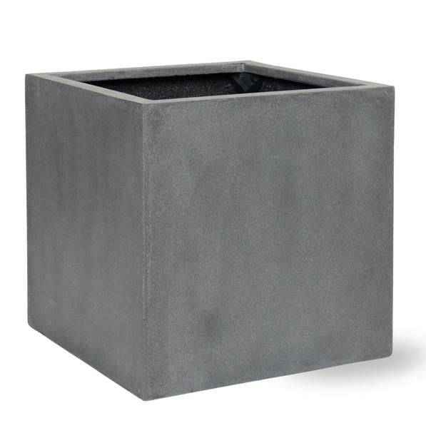 Image of Pflanztopf L Grau Anthrazit – D50cm x H50cm – Großer Blumentopf für Zimmerpflanzen – Moderner Übertopf mit glatter Oberfläche für Innenbereich-0