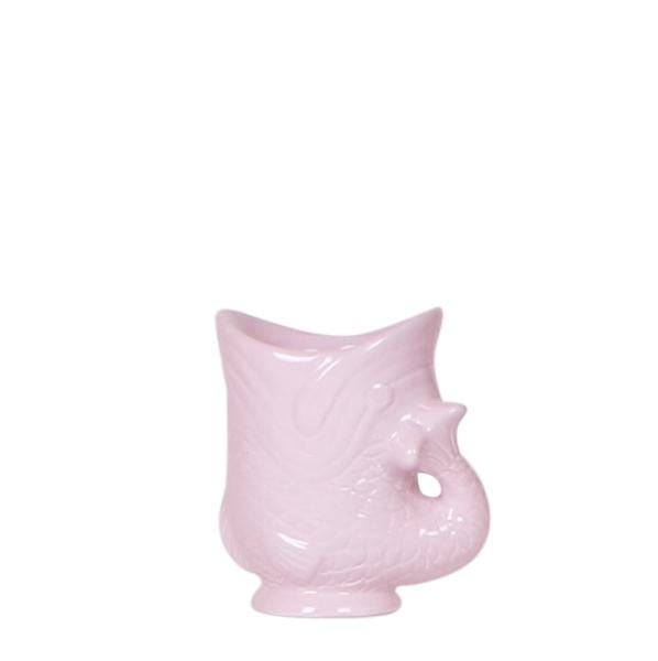 Image of Fisch Topf – Rosa – Ø6cm – Keramik Übertopf in Fischform – Glänzender Blumentopf für kleine Pflanzen & Sukkulenten-0