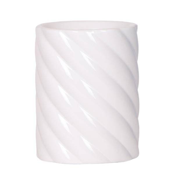 Image of Candy Dekotopf hoch Weiß Ø9cm – runder Keramik Übertopf in cleanem Weiß – fröhliches Design für Orchideen & Zimmerpflanzen-0