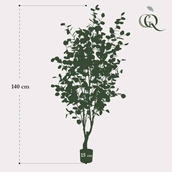 Image of Kunstpflanze Eukalyptusbaum – Blue Gum Tree – ca. 140cm hoch – Täuschend echt & pflegefrei – Für Wohnzimmer, Büro & dunkle Räume-3