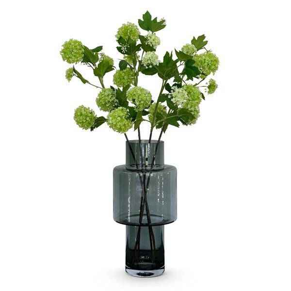Image of Kunstpflanze Künstliche Viburnum Opulus Zweige Creme 75cm 4er – Set Realistische Kunstb ↕75cm – künstliche Grünpflanze für Wohnzimmer, Büro, Flur