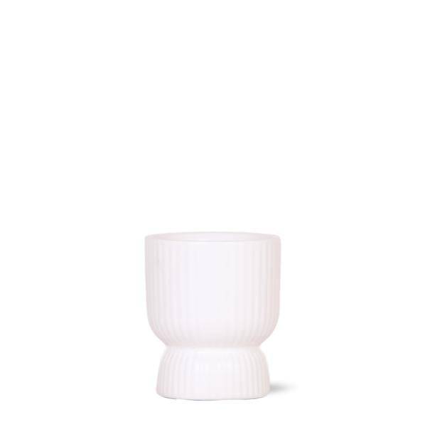 Image of Übertopf Diabolo Weiß – Ø6cm – Mini – Blumentopf mit eleganter Form – Keramiktopf für kleine Zimmerpflanzen & Sukkulenten-0
