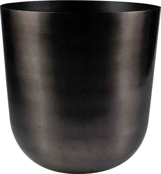 Image of Topf Mayk Blei – Pflanzgefäß Ø20cm – Moderner Blumentopf mit metallischer Oberfläche – Dekorativer Indoor Pflanzentopf-0