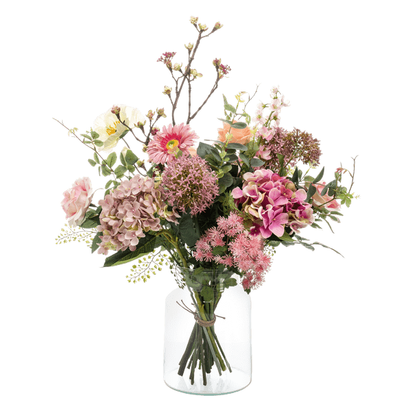 Image of Kunstpflanze Kunstblumenstrauß Mystischer Sommer ↕65cm – künstliche Grünpflanze für Wohnzimmer, Büro, Flur & pflegeleichte Deko