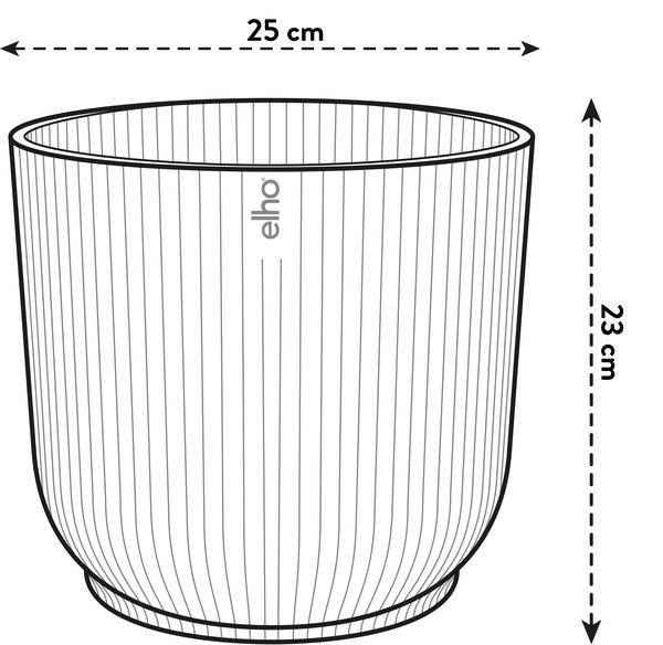 Image of Pflanztopf Vibes Fold – Rosa – D25cm x H23cm – Blumentopf mit Rillenstruktur – Mit Wasserablauf – Übertopf für große Zimmerpflanzen-3