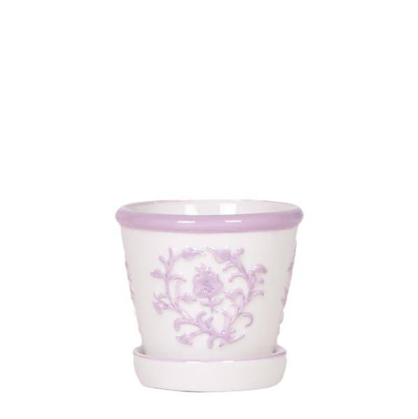 Image of Malaga Topf – Rosa – Ø6cm – Blumentopf aus Keramik im mediterranen Stil – Handgefertigte Optik-0