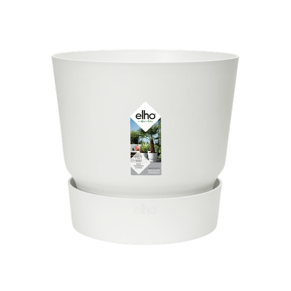 Image of Blumentopf Greenville Rund Weiß – Ø14cm – Höhe 13cm – Moderner Pflanztopf für Zimmerpflanzen & Garten – Robust & nachhaltig – Indoor & Outdoor-0