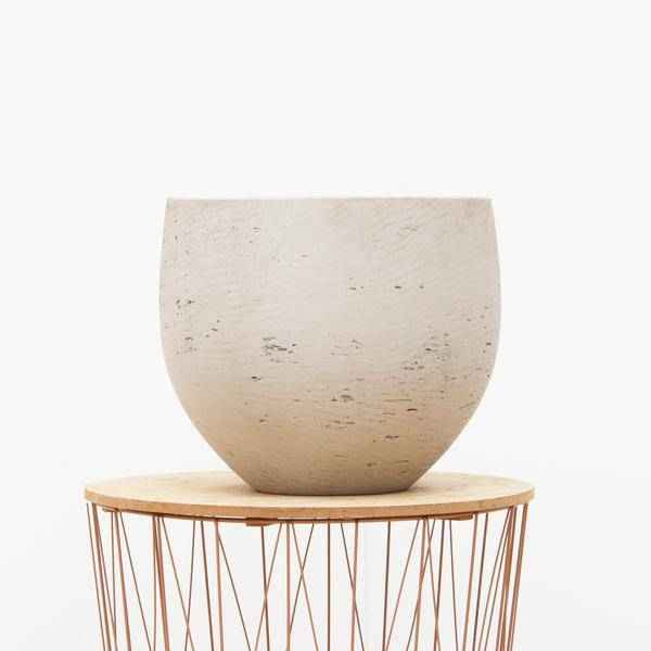 Image of Topf Jumbo Orb Beige Gewaschen – XXS – Dekorativer Pflanztopf D53cm x H45cm – Zeitloser Look für große Zimmerpflanzen & Outdoor-1