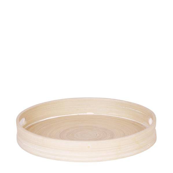 Image of Dekorative Bambusschale – Rund – Ø30cm – Natürliches Tablett für Pflanzen, Töpfe & Wohnaccessoires – Schlicht & vielseitig kombinierbar-0
