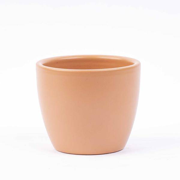 Image of Blumentopf Braun Keramik Terrakotta Ø6cm – moderner Pflanztopf für Zimmerpflanzen, Sukkulenten, Kakteen & Kräuter-0