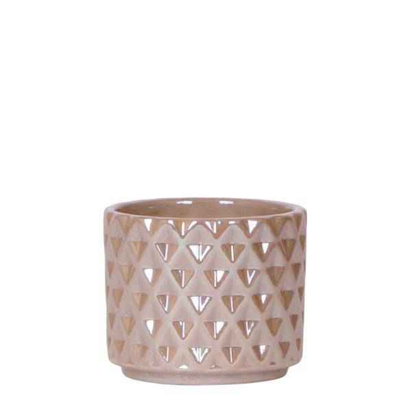 Image of Diamant Perle Dekotopf – Sand – Ø6cm – Keramik Übertopf aus der Colourful Optimism Kollektion