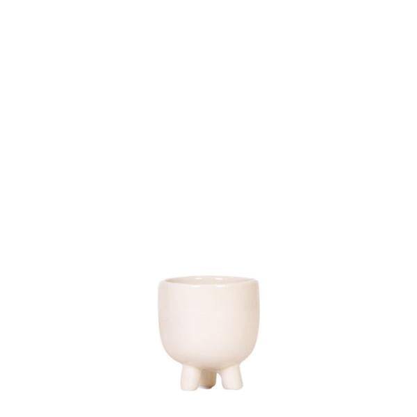 Image of Gummitopf – Travertin – Ø9cm – Keramik Blumentopf in Natursteinoptik – Ziertopf für Zimmerpflanzen, Sukkulenten & Orchideen – Stilvolle Wohnraumdeko-0
