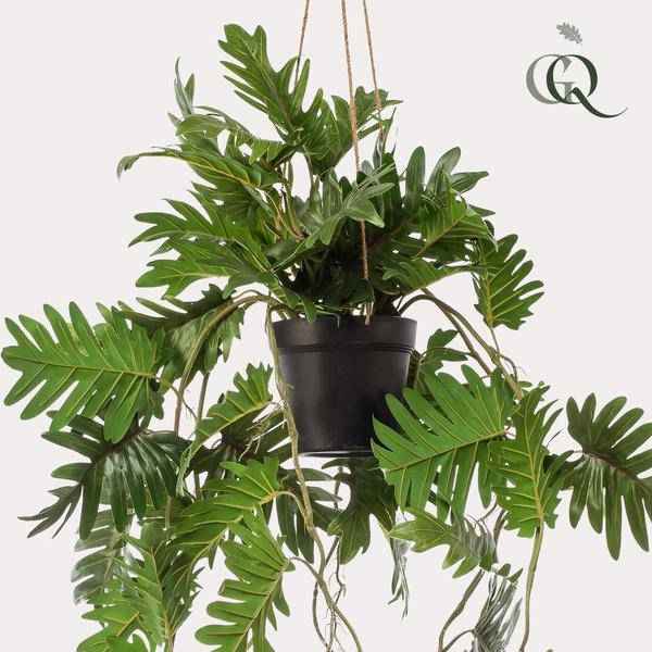 Image of Kunstpflanze Philodendron – Hängepflanze 80cm – Täuschend echt & pflegefrei – Dekorative Kunst – Zimmerpflanze für Wohnzimmer, Büro & kleine Räume-1