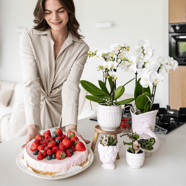 Image of Topf Granada – Rosa – Ø9cm – Dekorativer Keramiktopf – Mediterranes Design – Glasiert & langlebig – Für Zimmerpflanzen & Deko