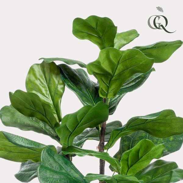 Image of Kunstpflanze Ficus Lyrata – Geigen – Feige – 90cm – künstliche Pflanze mit realistischen Blättern – Deko-Pflanze für Zimmer & Büro – pflegefrei