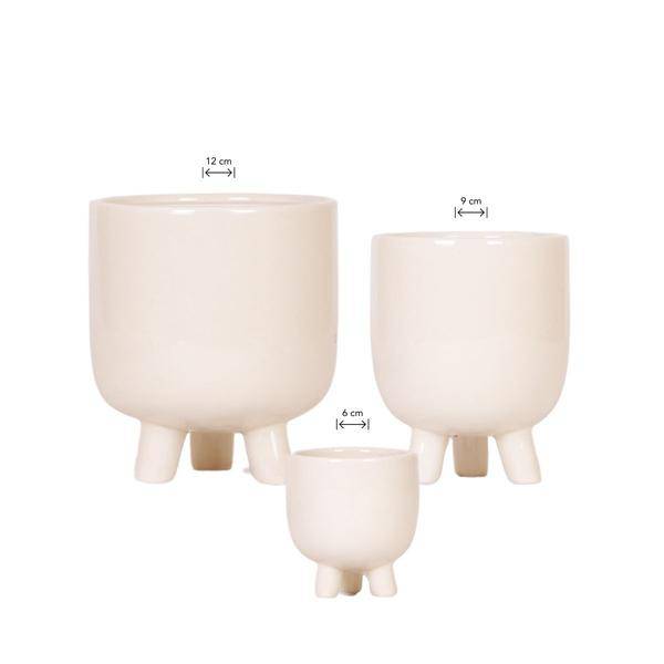 Image of Kombi – Angebot Gummitöpfe Travertin – 3er Set Blumentöpfe Ø6cm, Ø9cm & Ø12cm – Dekotöpfe in Natursteinoptik-0