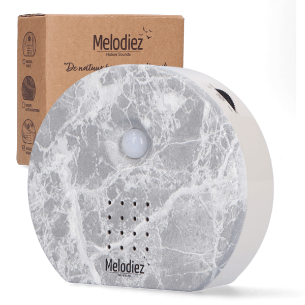 Image of Melodiez Spieluhr – Marmor – Melody Nature Box mit Bewegungssensor – Vogelgezwitscher, Meeresrauschen & Dschungelklänge-0