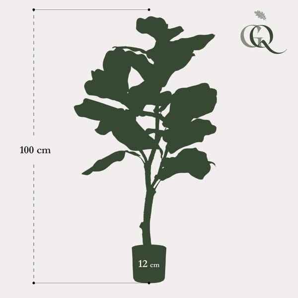 Image of Kunstpflanze Ficus Lyrata – Geigen – Feige – 90cm – künstliche Pflanze mit realistischen Blättern – Deko-Pflanze für Zimmer & Büro – pflegefrei