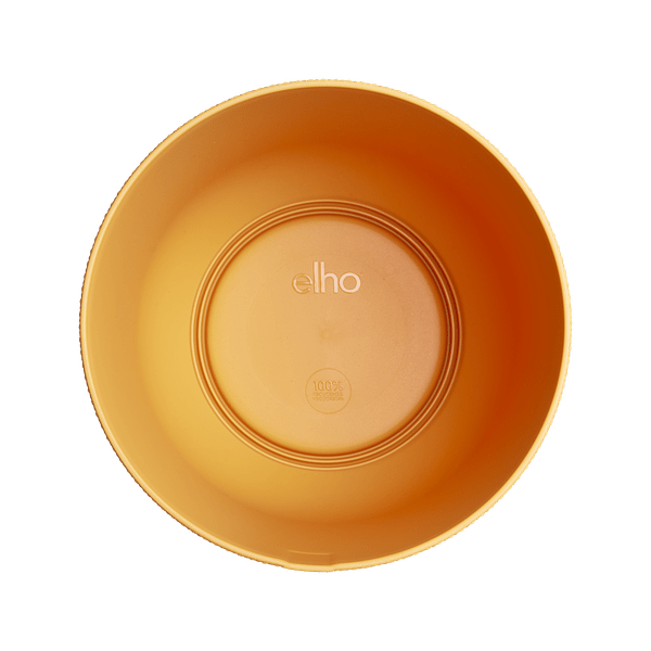 Image of Pflanztopf Jazz Round – bernsteingelb – Ø14cm – Moderner Blumentopf für Innen – & Außenbereiche – Eleganter runder Kunststofftopf in leuchtender Farbe-2