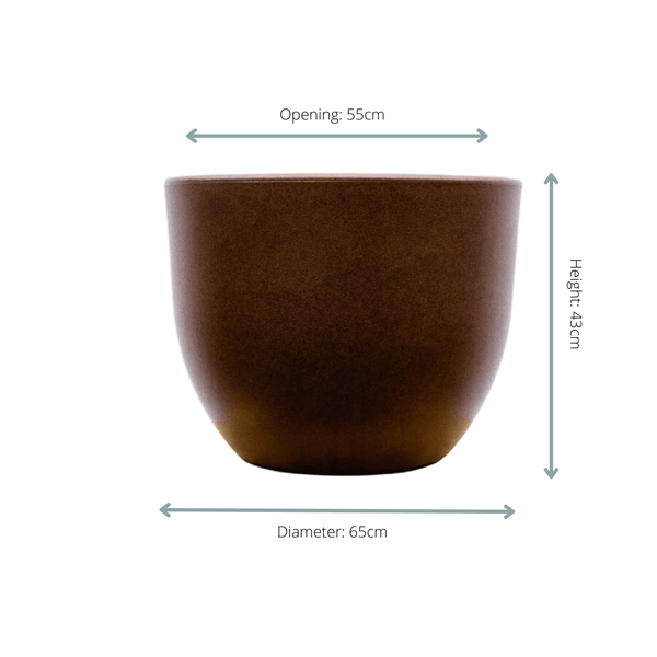Image of Pflanztopf Eggy – Bronze – D65cm x H51cm – Blumentopf in Ei – Form – Mit Wasserablauf – Für Innen – & Außenbereiche – Dekotopf für große Zimmer-1