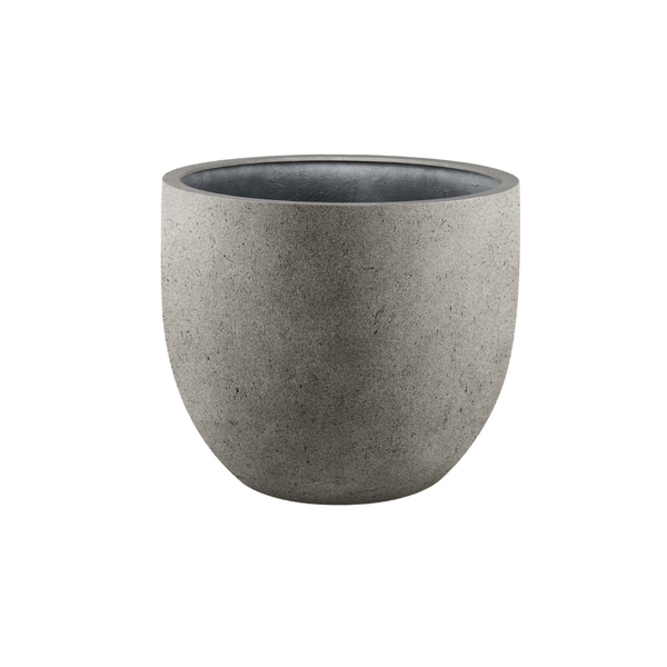 Image of Pflanztopf Grigio New Egg – Natürlicher Beton – D55cm x H46cm – Großer Blumentopf in Betonoptik – Für Innen & überdachte Außenbereiche