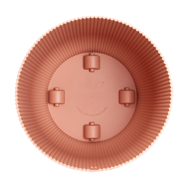 Image of Pflanztopf Vibes Fold – Rosa – D35cm x H33cm – Blumentopf mit Rillenstruktur – Mit Wasserablauf & Rollen – Übertopf für große Zimmerpflanzen-2