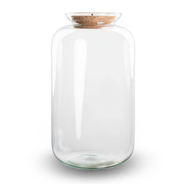 Image of Flaschengarten Terrarium Flasche + LED in Kork ↕43cm – pflegeleichter Flaschengarten im Glas, Pflanzen Terrarium für Wohnzimmer & Büro-2