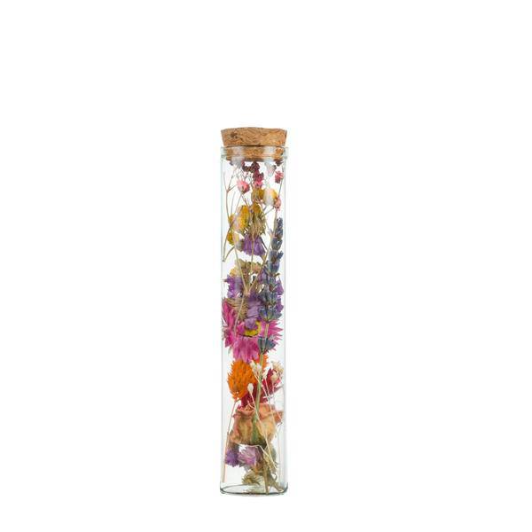 Image of Getrocknete Blumen – Wunschflasche – Multi – 6 Stück – Höhe ca. 15cm – Kleine Glasflaschen mit Trockenblumen – Dekoration & Geschenkidee-0