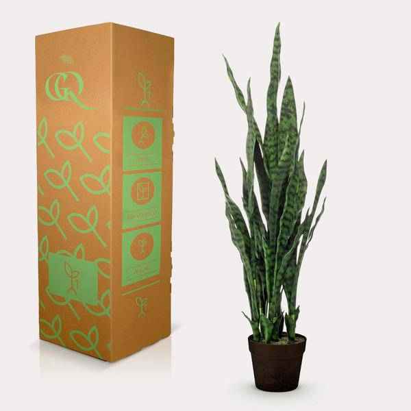 Image of Kunstpflanze Sansevieria Black Coral – Frauenzunge – 97cm – künstliche Pflanze mit realistischen Blättern – Deko-Pflanze für Zimmer & Büro