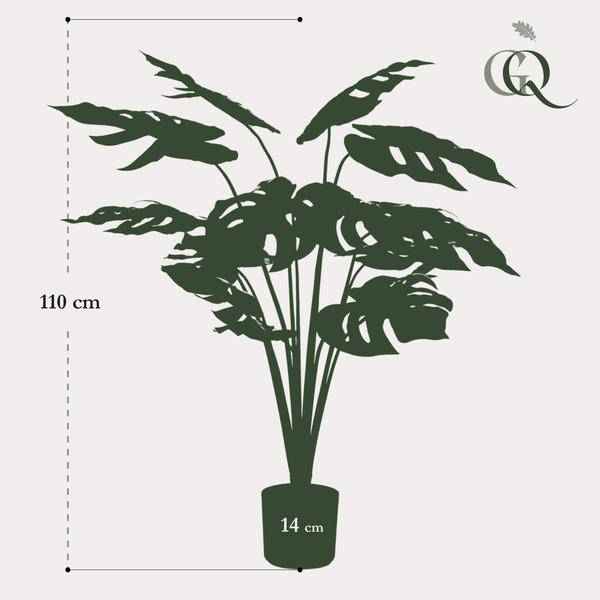 Image of Kunstpflanze Monstera Deliciosa ↕95cm – künstliche Grünpflanze für Wohnzimmer, Büro, Flur & pflegeleichte Deko-4