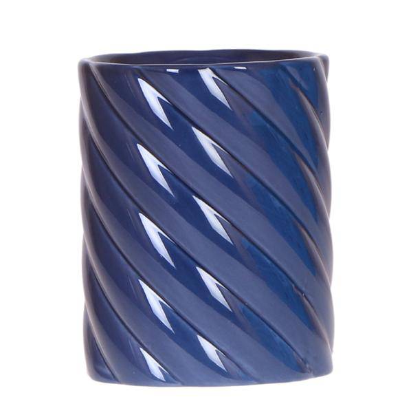 Image of Candy Dekotopf – Hoch – Blau – Ø9cm – Moderner Keramiktopf in kräftigen Farben – Stilvoller Pflanzentopf für Zimmerpflanzen, Orchideen & Sukkulenten-0