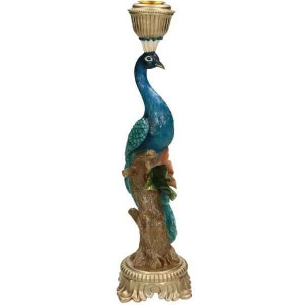 Image of Kerzenständer Peacock Multi – Bunte Dekoration – 29cm Höhe – Eleganter Kerzenhalter für Innen & Außen – Stilvolles Ambiente mit farbenfrohem Design-1