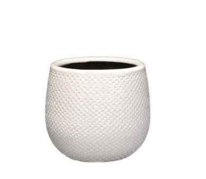 Image of Topf Gabriel Rund Weiß – D14cm – Moderner Keramik Blumentopf – Zeitloser Übertopf für Zimmerpflanzen – Elegant & vielseitig für Wohnraum Balkon & Büro-0