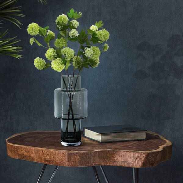 Image of Kunstpflanze Künstliche Viburnum Opulus Zweige Creme 75cm 4er – Set Realistische Kunstb ↕75cm – künstliche Grünpflanze für Wohnzimmer, Büro, Flur