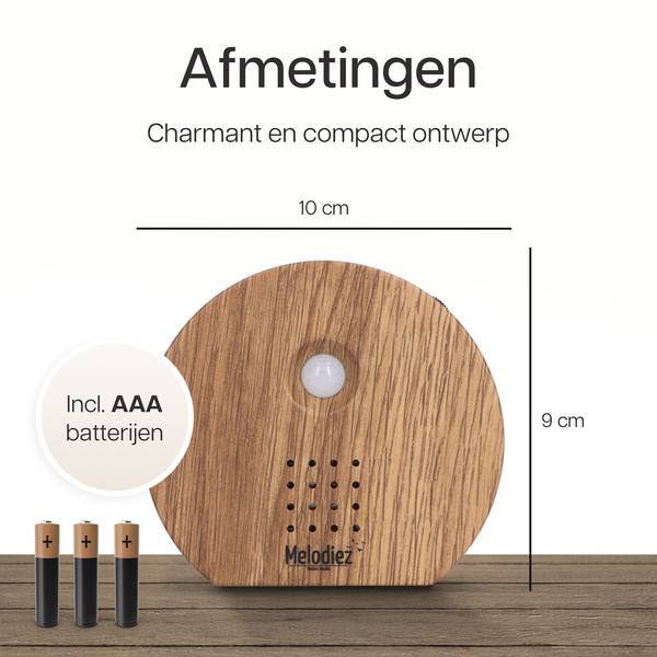 Image of Melodiez Musikbox – Melody Nature Box aus dunklem Holz – Soundbox mit Vogelgezwitscher, Meeresrauschen & Dschungelklängen – Mit Bewegungsmelder-1