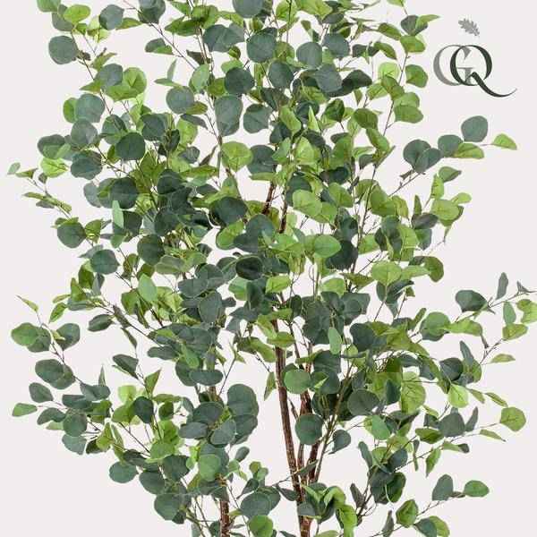 Image of Kunstpflanze Eukalyptusbaum Blauer Gummibaum ↕180cm – künstliche Grünpflanze für Wohnzimmer, Büro, Flur & pflegeleichte Deko-3