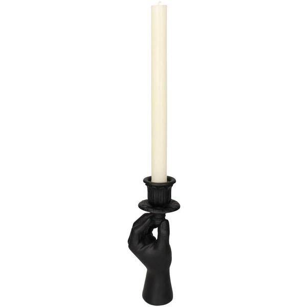 Image of Kerzenständer – Schwarze Hand – 20cm – Moderner Kerzenhalter aus Polystone – Künstlerische Deko – Design – Kerzenständer für Tisch & Regal-3