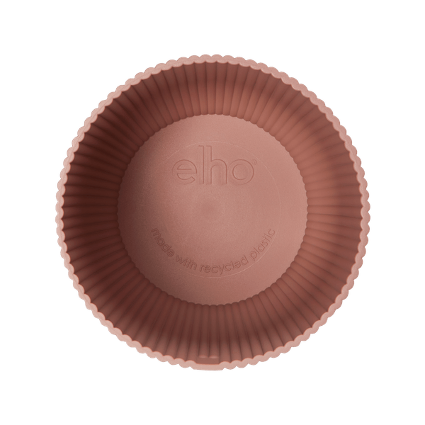 Image of Pflanztopf Vibes Fold – Rosa – D18cm x H17cm – Blumentopf mit Rillenstruktur – Mit Wasserablauf – Übertopf aus Kunststoff für Zimmerpflanzen