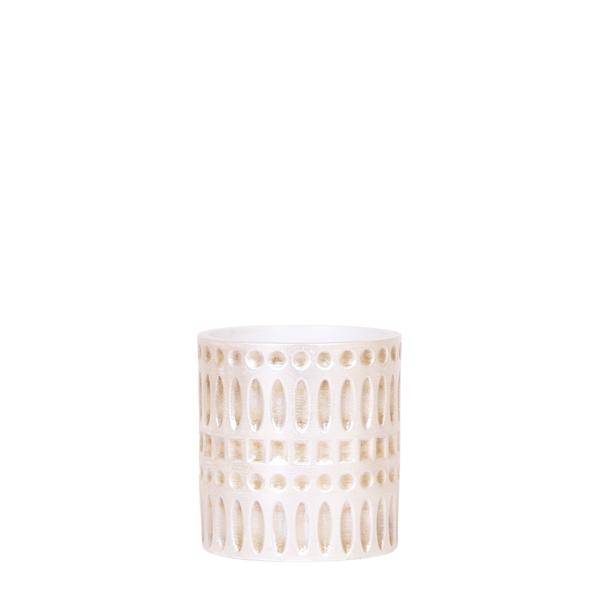 Image of Dekotopf Mosaik – Ø6cm – Blumentopf mit goldenen Mosaikdetails – Stilvoller Mini Pflanztopf für Sukkulenten & kleine Pflanzen-0