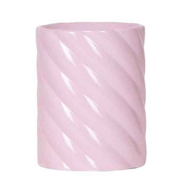 Image of Candy Dekotopf – Hoch – Rosa – Ø9cm – Keramik Übertopf – Runde Form – Farbenfrohes Design – Für Zimmerpflanzen & Orchideen-0