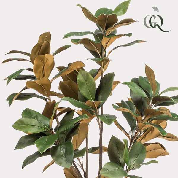 Image of Kunstpflanze Magnolia Grandiflora ↕150cm – künstliche Grünpflanze für Wohnzimmer, Büro, Flur & pflegeleichte Deko-1