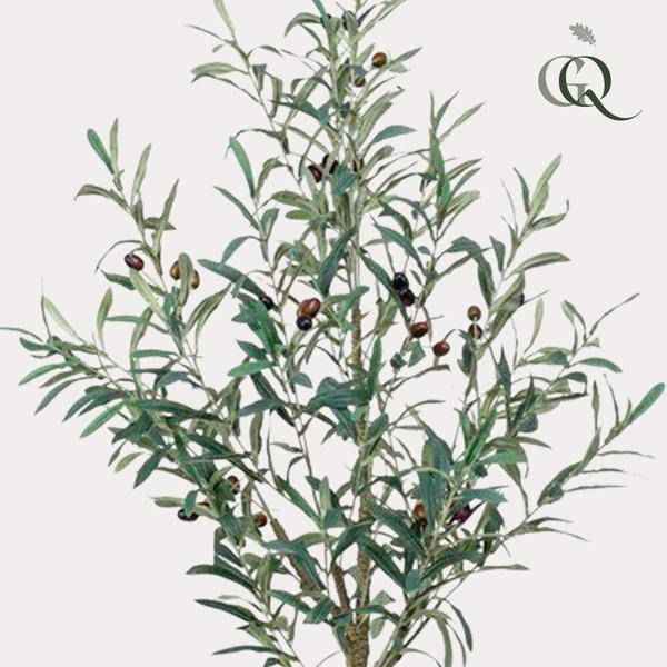Image of Kunstpflanze Olivenbaum – Olea Europaea – 115cm – künstlicher Baum mit naturgetreuen Blättern & Oliven – Deko-Pflanze für Zimmer & Büro – pflegefrei-2