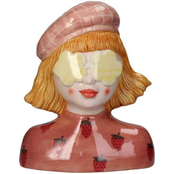 Image of Vase Girl Strawberry – Pink Tontopf – ↑24cm – Verspielte Deko – Vase – Für Blumen & Wohnraum – Charmantes Design-2