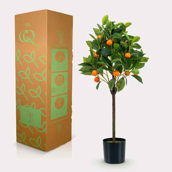 Image of Kunstpflanze Citrus Sinensis – Orangenbaum – 75cm – künstlicher Baum mit realistischen Blättern & Früchten – Deko-Pflanze für Zimmer & Büro-3
